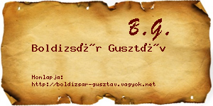 Boldizsár Gusztáv névjegykártya