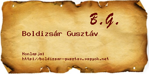 Boldizsár Gusztáv névjegykártya